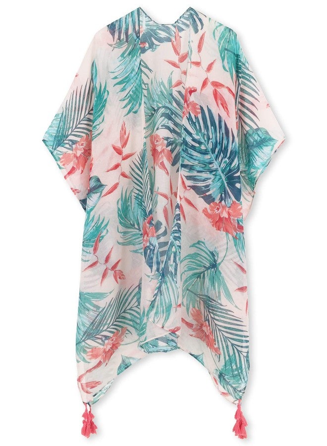 Moss Rose Women's Beach Cover up Swimsuit Kimono with Bohemian Floral Print, Loose Casual Resort Wear - Image 5